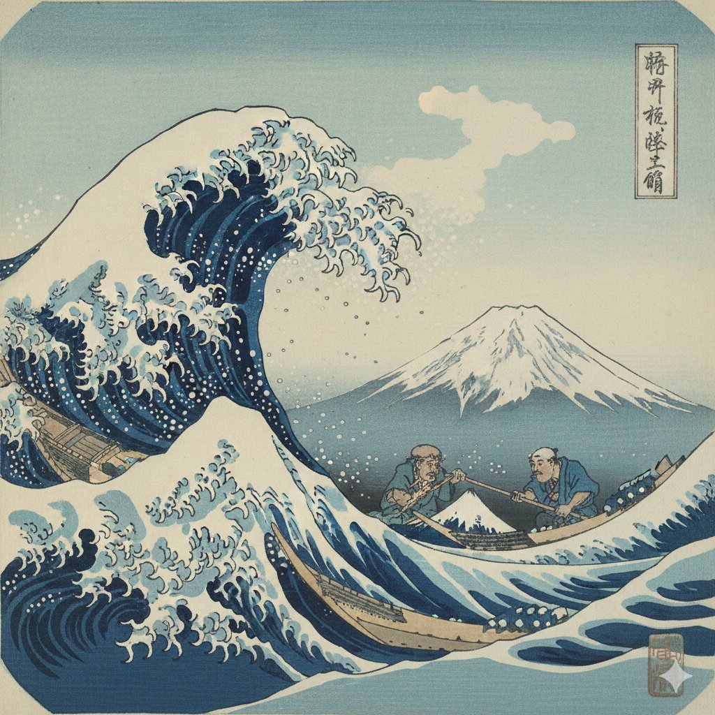 Hokusai Style Woodblock Print Generation