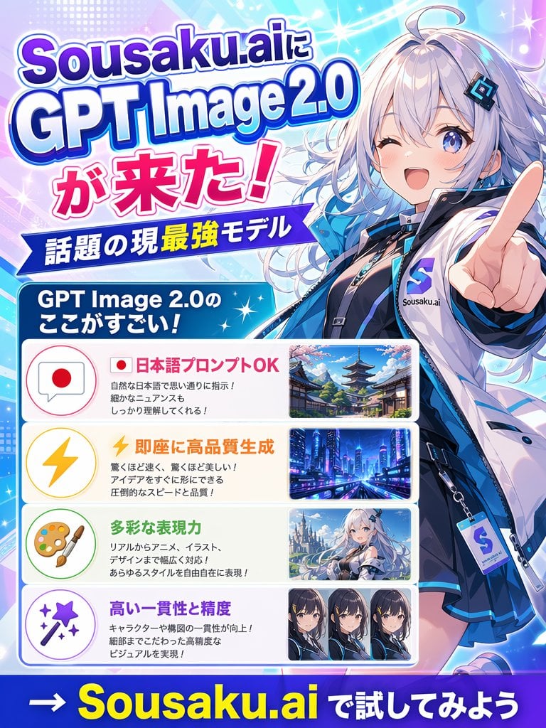 Japanese Anime AI Launch Poster
