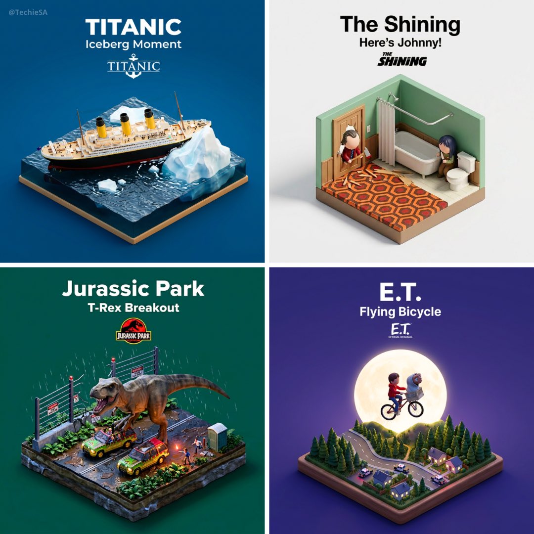 Clear, 45 top-down isometric miniature 3D cartoon scene of the iconic