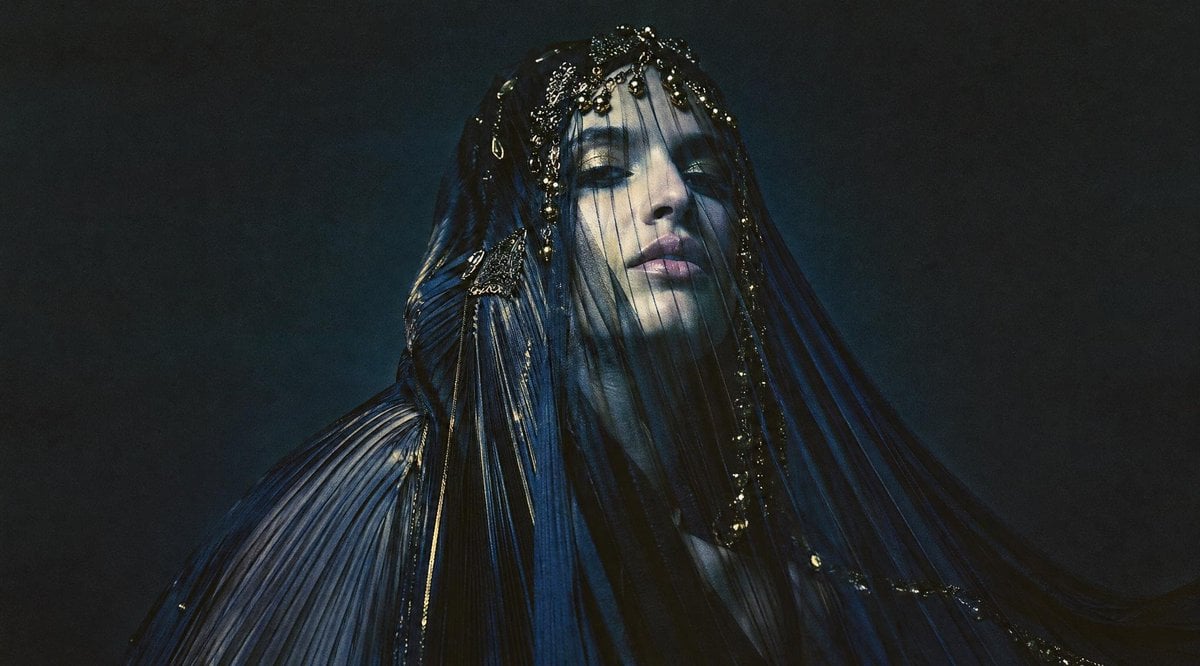 Dark Veiled Couture Portrait