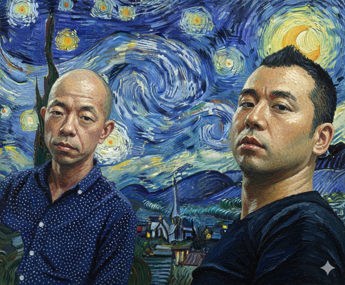 Image Style Transfer Prompt: Viking to Van Gogh's 'Starry Night' Style