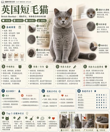 British Shorthair Encyclopedia Card