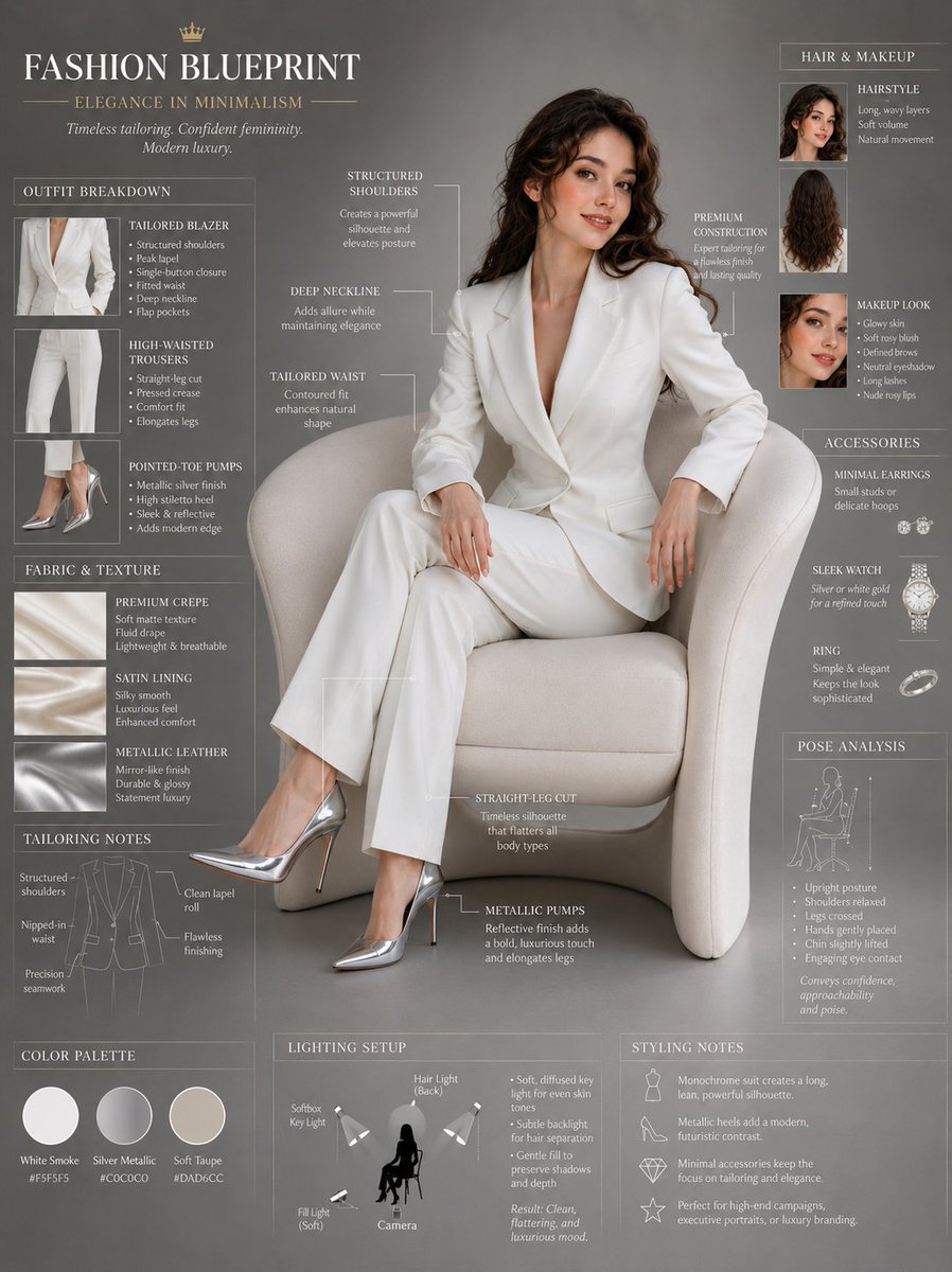 Professional Fashion Blueprint Editorial Sheet