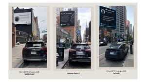 Three-Panel AI Billboard Comparison