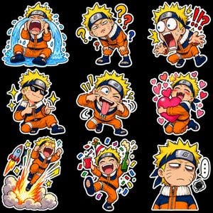 Chibi Anime Ninja Sticker Sheet