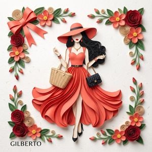 3D Layered Paper Quilling Fashion