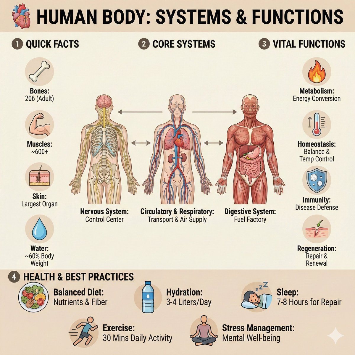 Ultra-Clean Anatomy Infographic Prompt