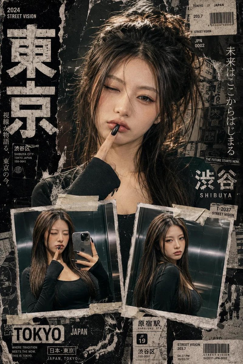 Y2K Japanese Street Editorial Collage
