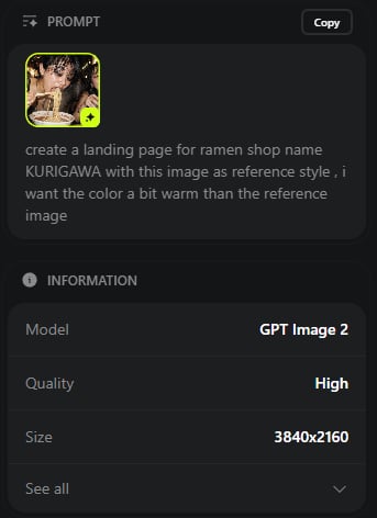 Ramen Shop Landing Page Design