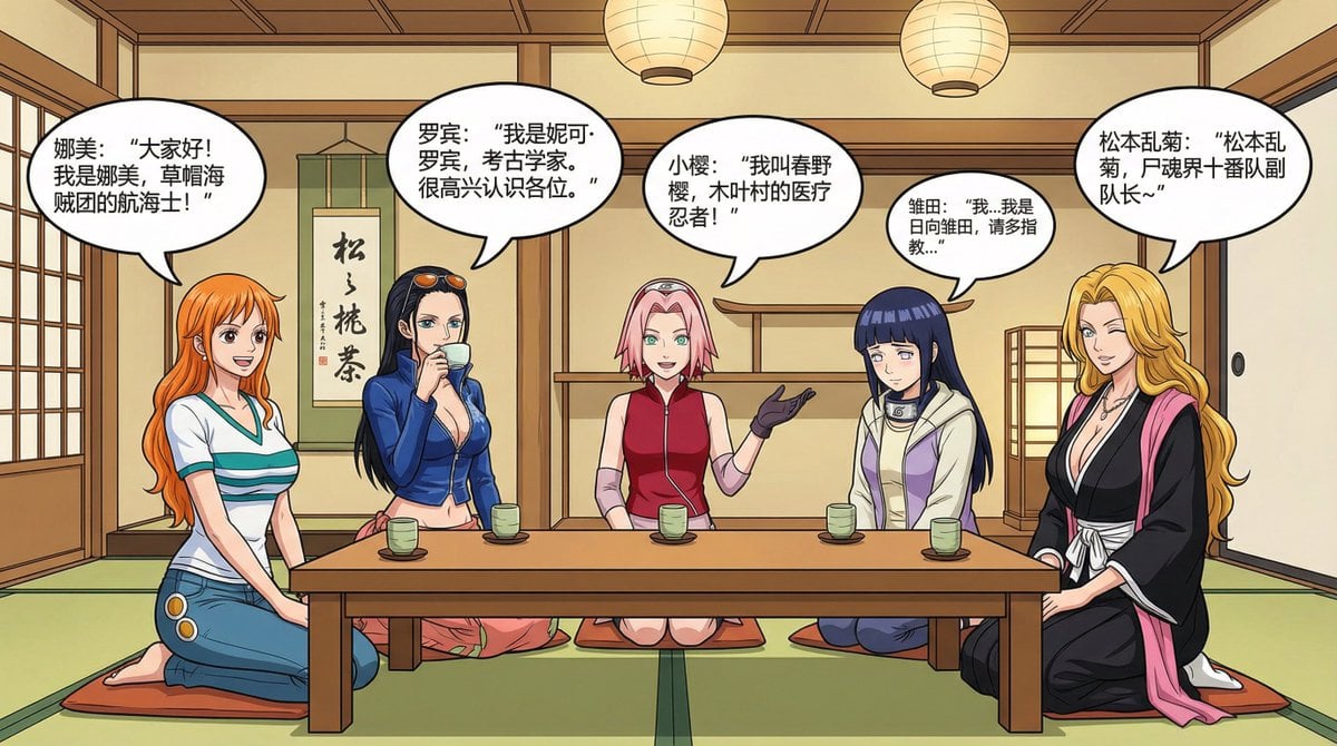 Anime female character compilation story in Chinese comic style