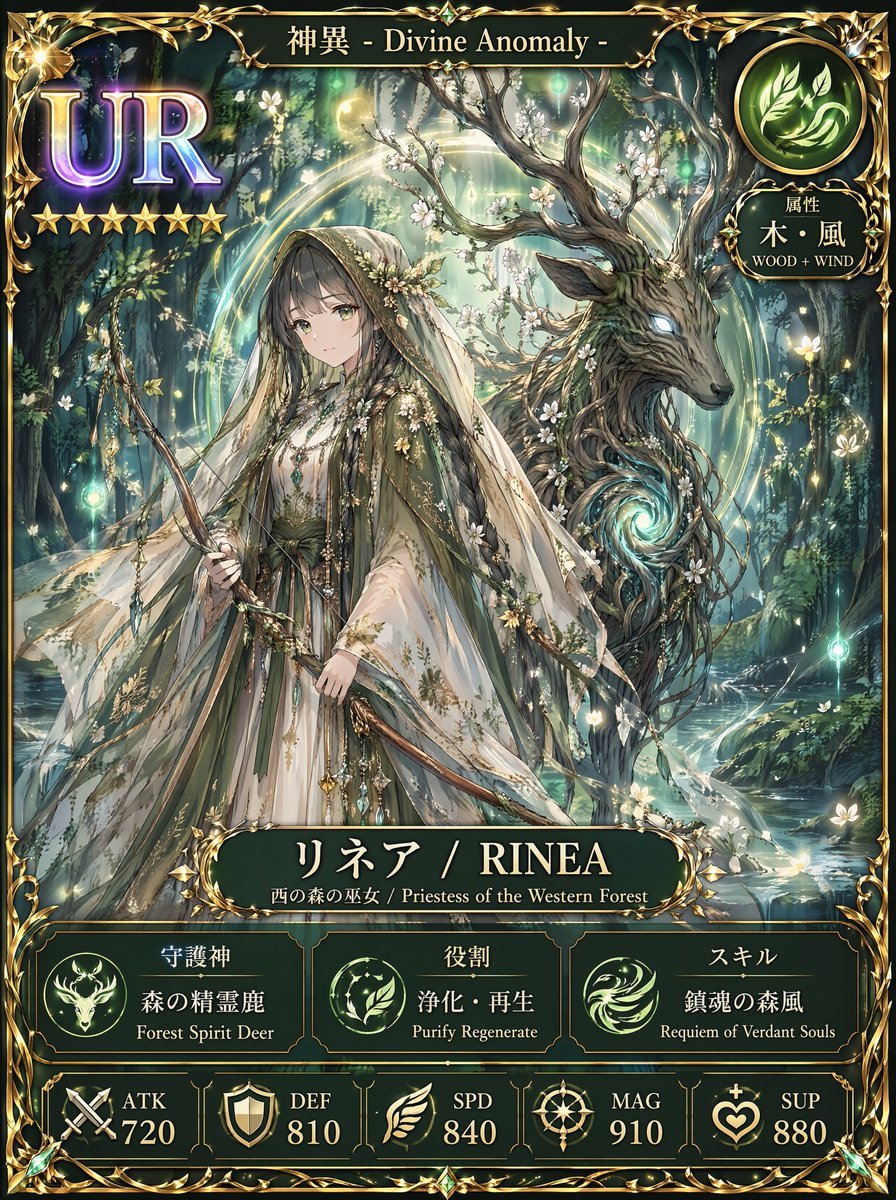 Fantasy UR Forest Priestess Card