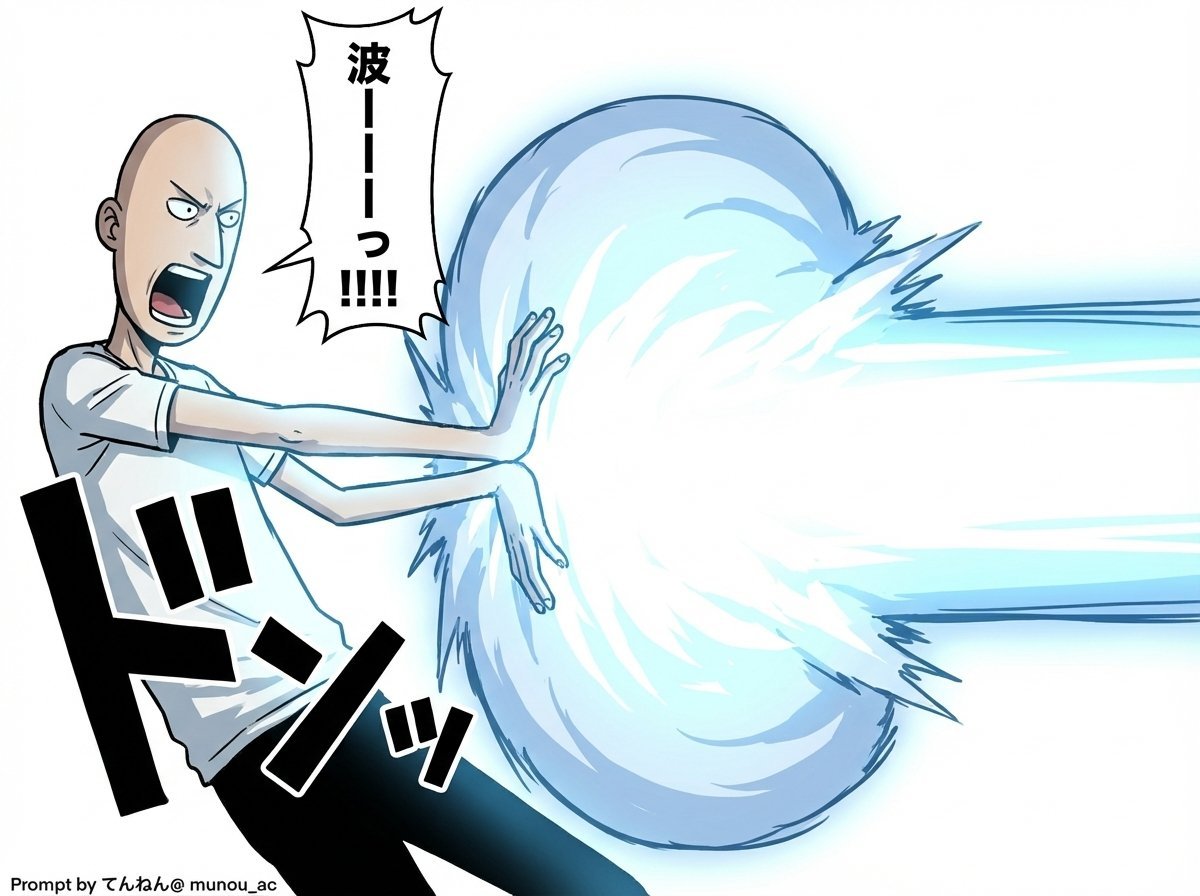 Kamehameha Attack Image Generation (Technical Prompt)