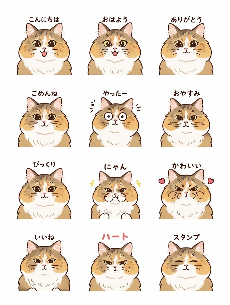 LINE Sticker Sheet Generation Prompt