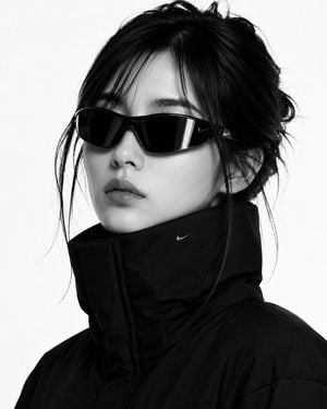 Black and White High-Fashion Portrait