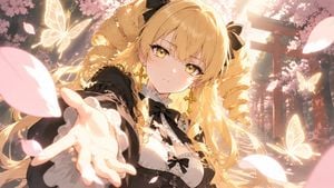Blonde Gothic Lolita Sakura Shrine