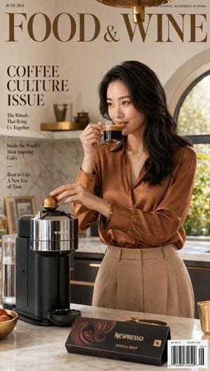 Nespresso Coffee Lifestyle Magazine Cover