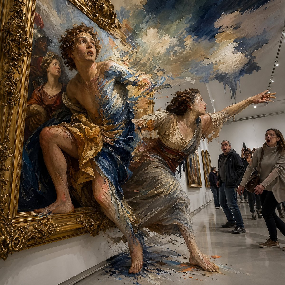 Surreal Baroque Painting Reality Fracture