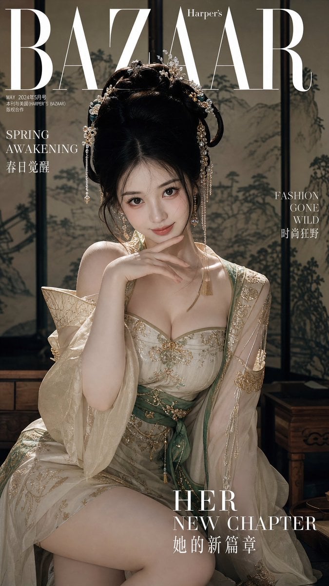Traditional Chinese Style Fashion Magazine Cover