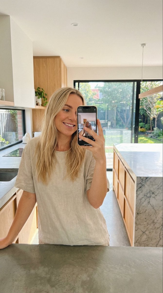 Selfie in a Modern Kitchen