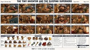 Storyboard Image Sheet for Animated Films