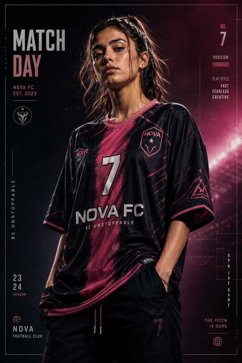 Premium Footballer Studio Portrait