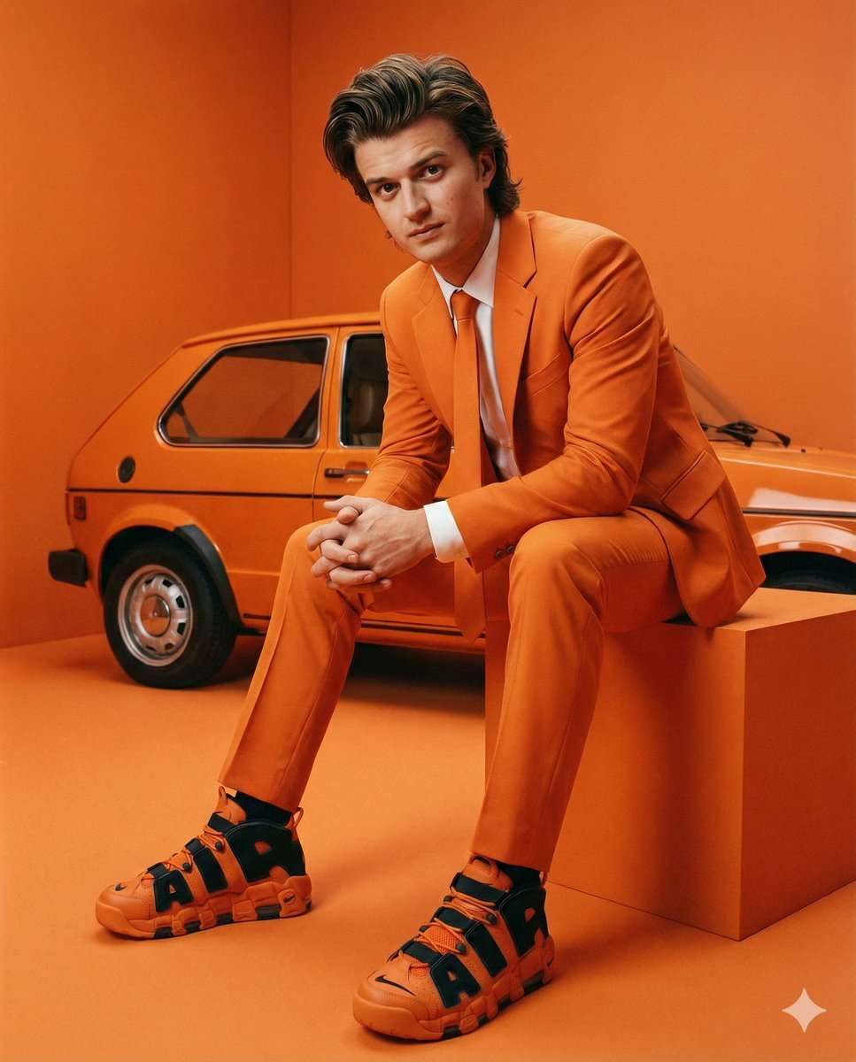 Steve Harrington Tangerine Fashion Editorial Prompt