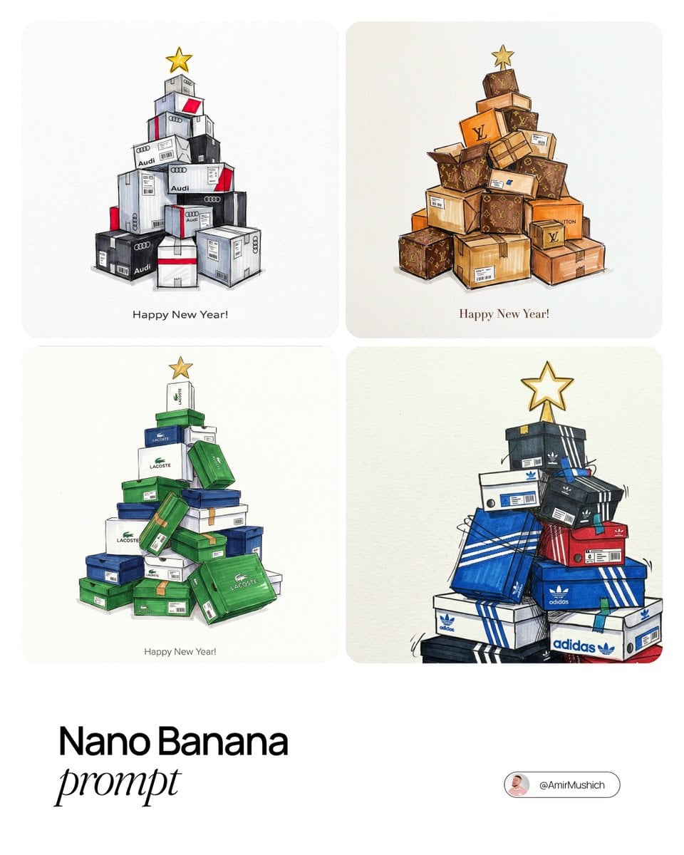 Branded gifts postcard illustration prompt