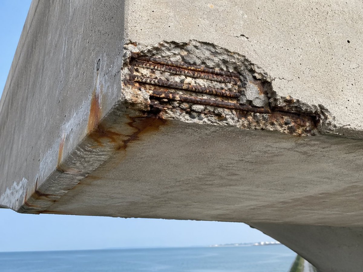 Coastal Reinforced Concrete Salt Damage