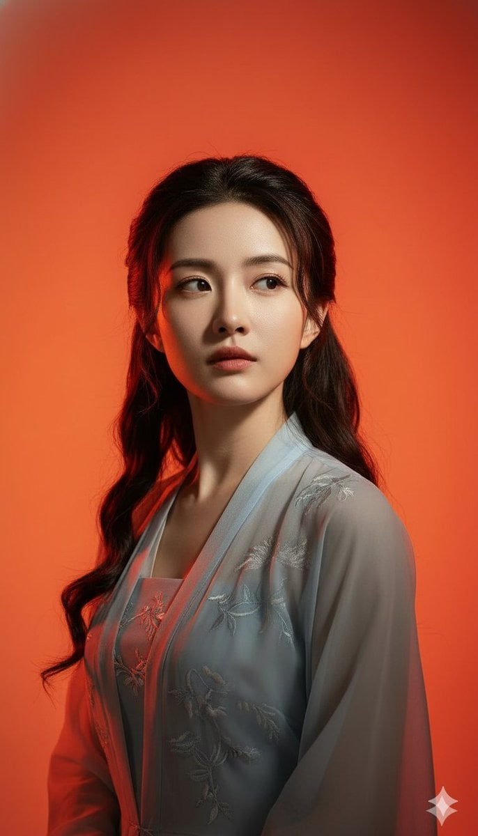 Heroic Dramatic Studio Portrait Prompt (Chinese Style)
