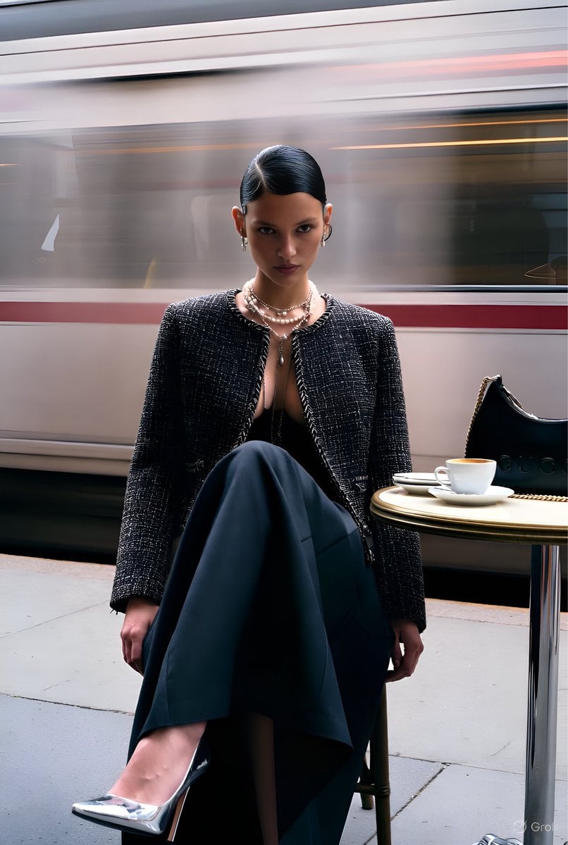 Gucci Campaign Subway Platform Fashion Prompt