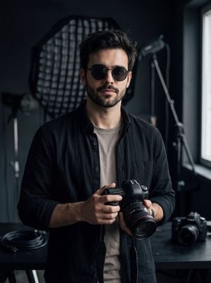Cinematic Photographer Studio Portrait