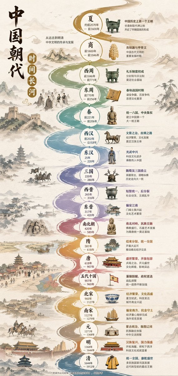 Chinese Dynasty Infographic
