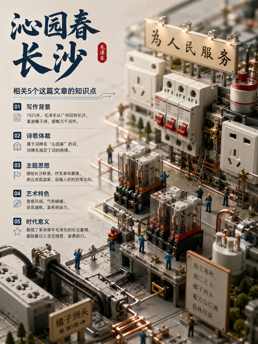 Chinese Poem Electrical Diorama Poster
