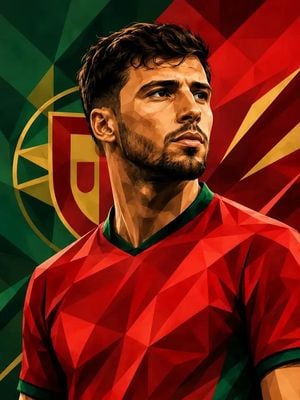 Low Poly Football Player Illustration