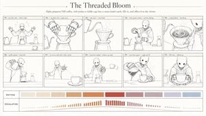 Robotic coffee ritual storyboard