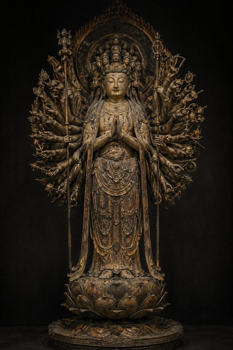 Traditional Japanese Buddhist Statue