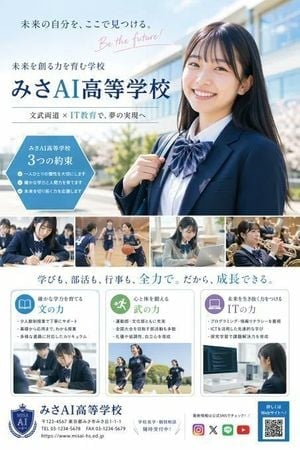 Japanese High School Brochure Design
