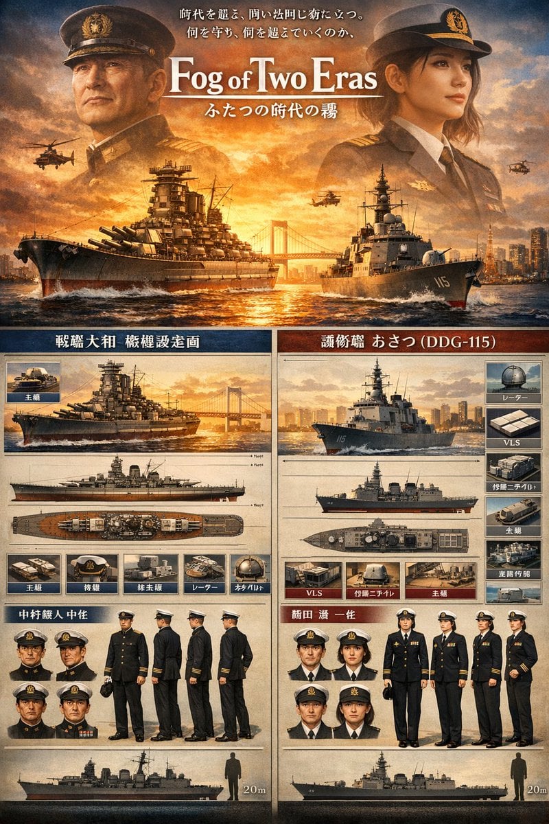 Two-Era Naval Comparison Poster