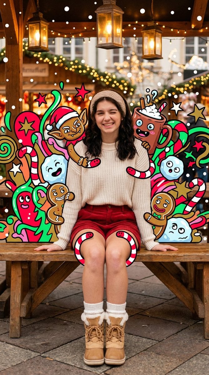 Maximalist Christmas Sweets-Monster Pop-Art Portrait