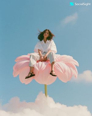 Fashion Editorial Surreal Flower Portrait