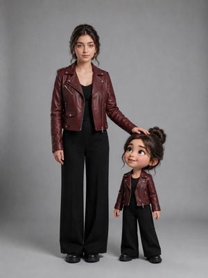 Woman With Matching Chibi Portrait
