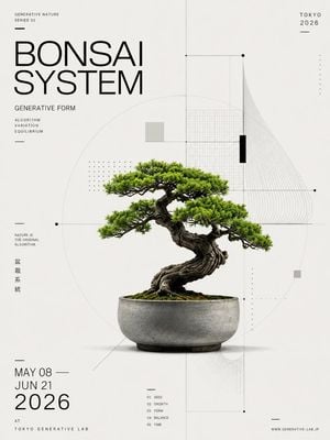 Generative Bonsai Exhibition Poster