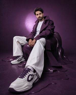 Avant-Garde Purple Fashion Editorial
