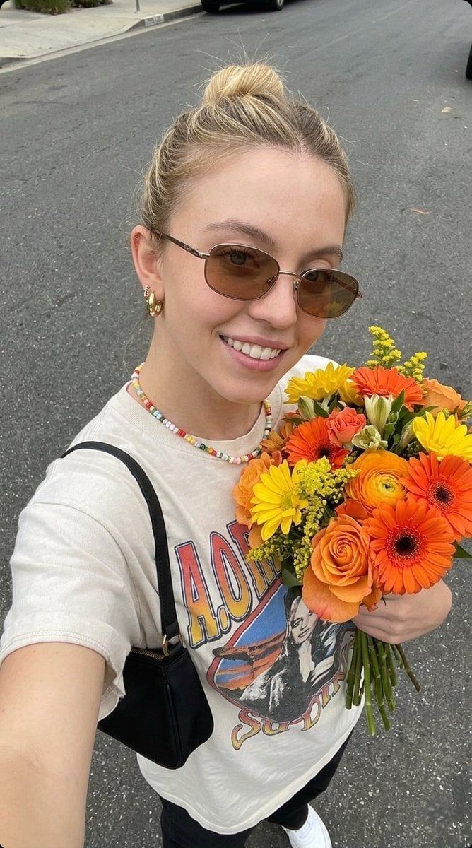 Ultra-realistic Selfie Photo with Fresh Flowers