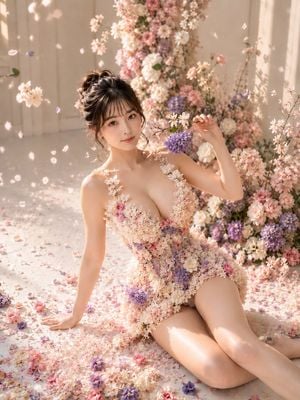 Pastel Flower Petal Dress