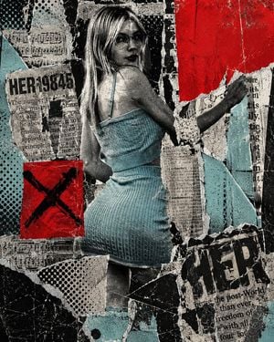 Dark Pop Art Mixed Media Collage