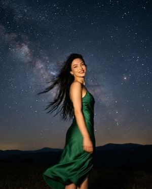 Starry Night Motion Blur Portrait