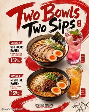 Luxury Ramen Combo Restaurant Poster