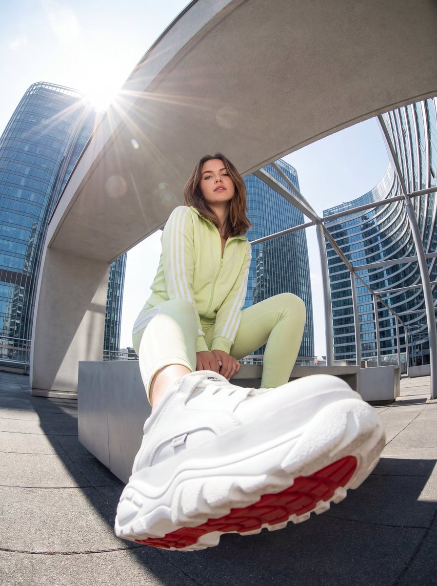 Urban Streetwear Photo with Extreme Fisheye Perspective
