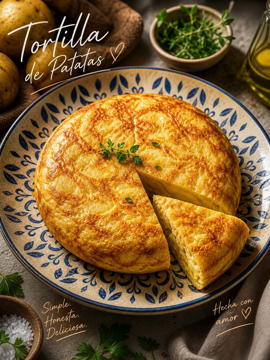 Rustic Tortilla de Patatas Poster